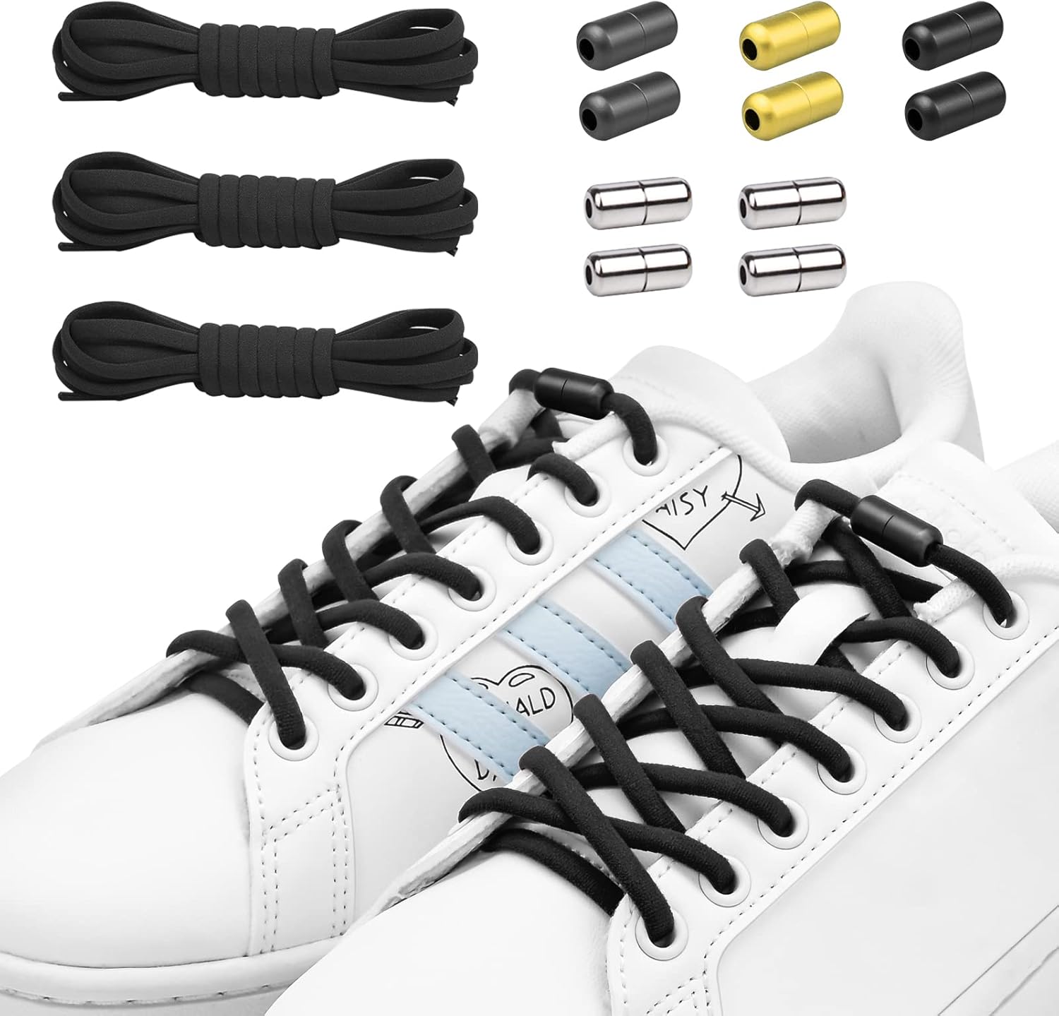 結ばない靴ひも - 靴紐 伸縮性 ポリエステル糸製 メタルターンバックル 靴 Amazon.co.jp: 結ばない靴ひも - 靴紐 伸縮性 ポリエステル糸製
